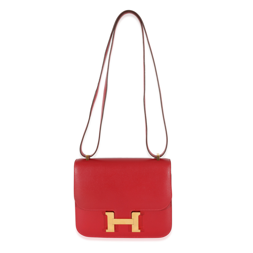 Hermès Rouge Casaque Swift Constance 18 GHW